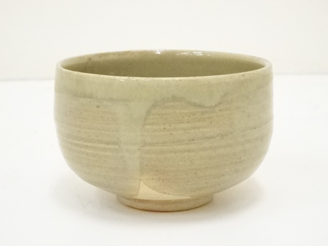 JAPANESE TEA CEREMONY / ASH GLAZE TEA BOWL CHAWAN / 